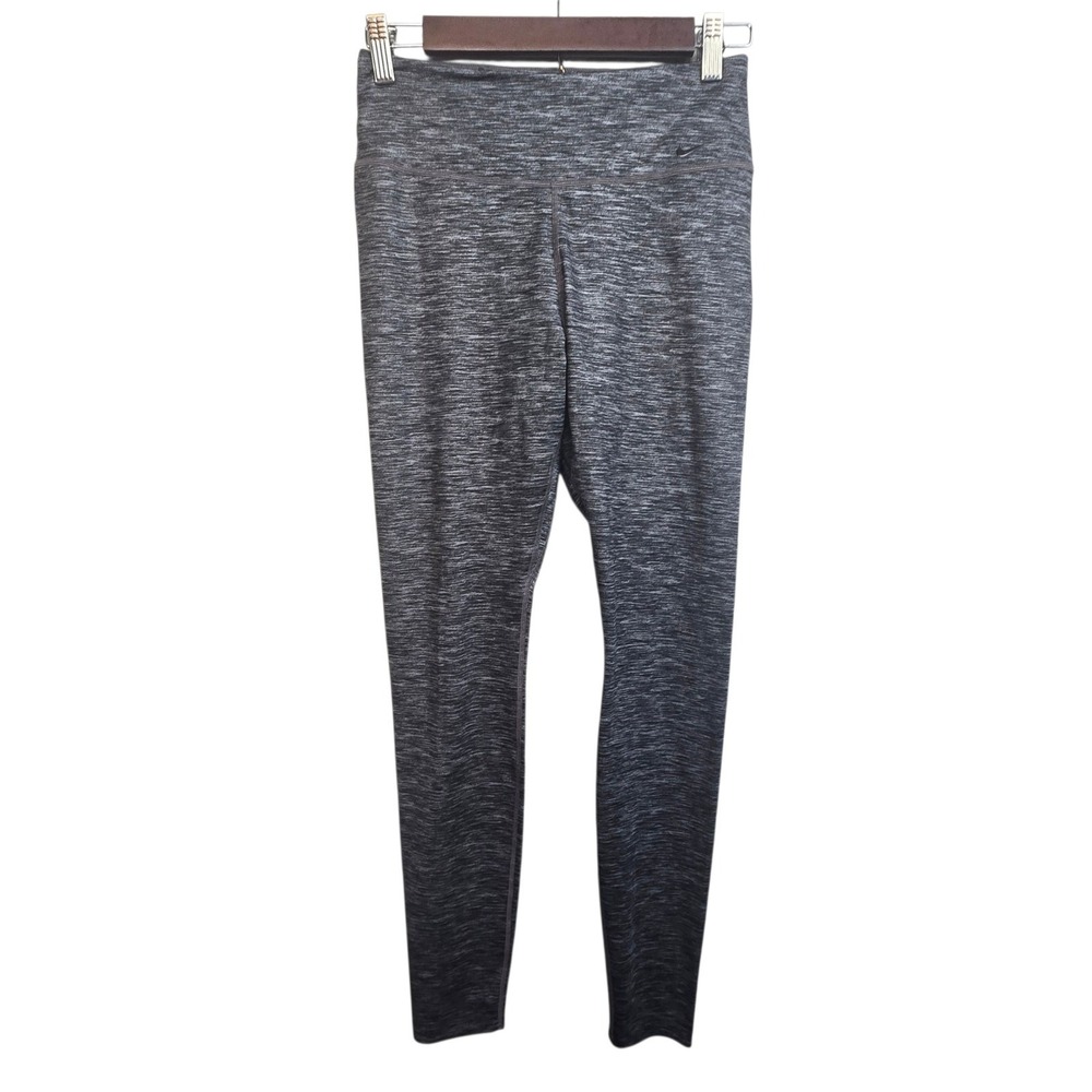 Nike Dri-FIT Medium Gray Space Dye Athletic Yoga Running Leggings